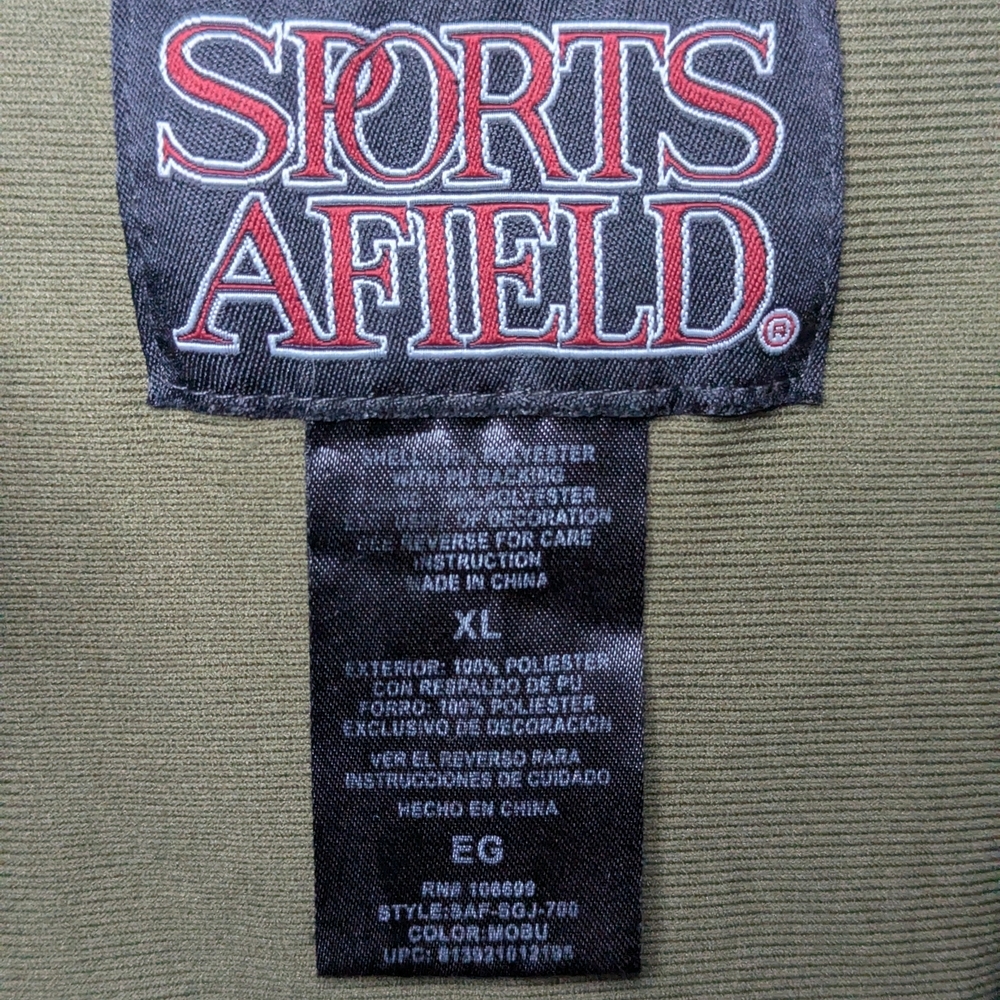 Sports Afield Jacket Men’s XL Camo Hooded Full Zip Hunting Realtree Style Lined - Picture 15 of 16